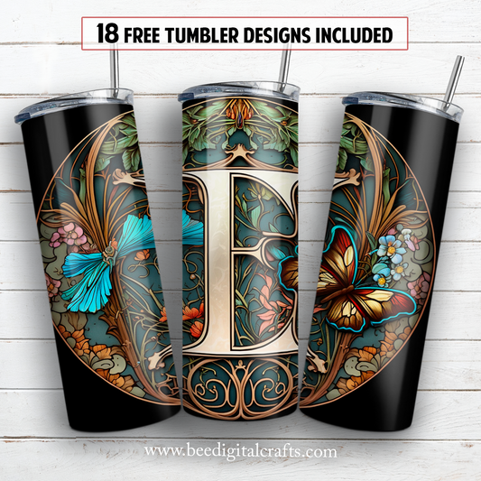 20 oz skinny tumbler sublimation design