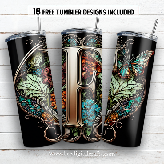 20 oz skinny tumbler sublimation design