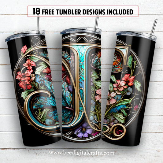 20 oz skinny tumbler sublimation design