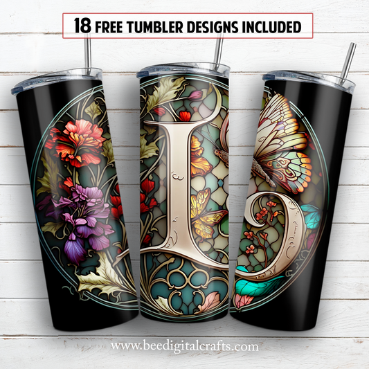 20 oz skinny tumbler sublimation design