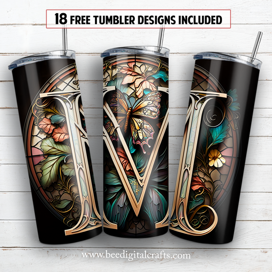 20 oz skinny tumbler sublimation design