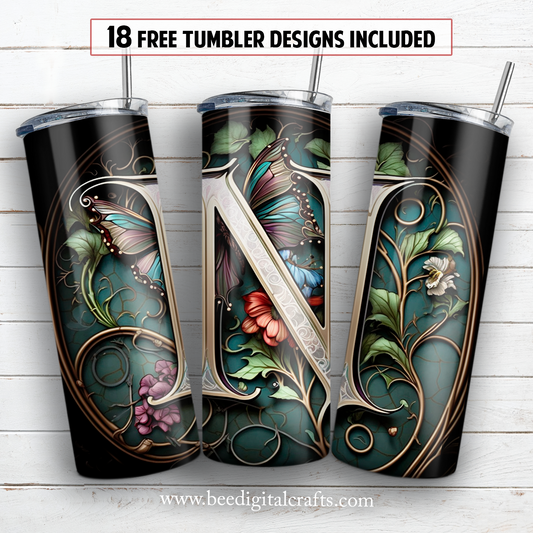 20 oz skinny tumbler sublimation design