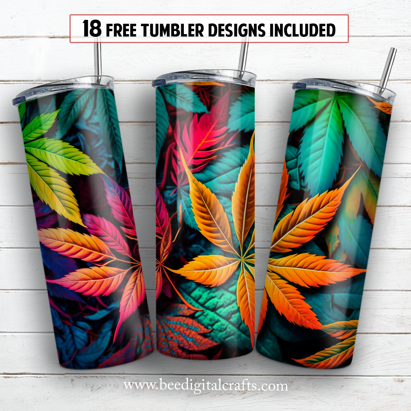 20 oz skinny tumbler sublimation design