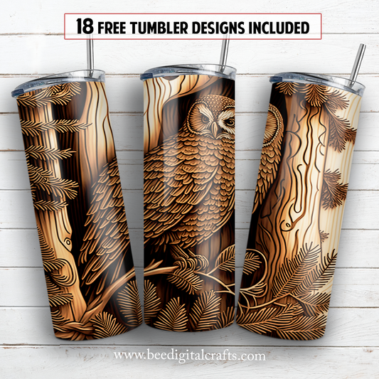 20 oz skinny tumbler sublimation design