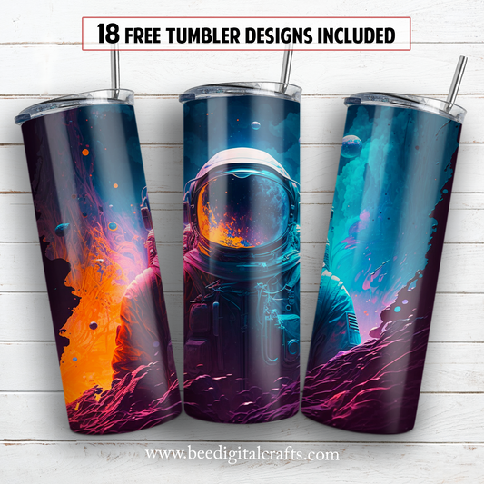 20 oz skinny tumbler sublimation design