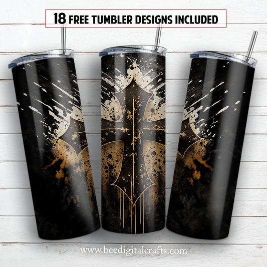 20 oz skinny tumbler sublimation design