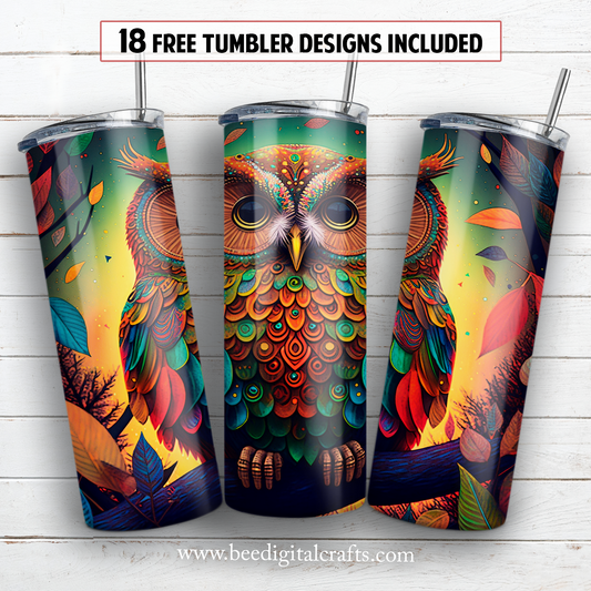 20 oz skinny tumbler sublimation design