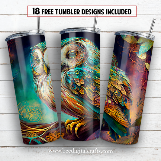 20 oz skinny tumbler sublimation design