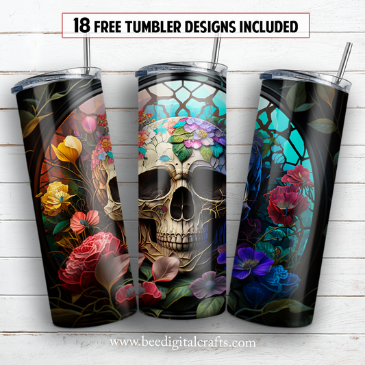 20 oz skinny tumbler sublimation design