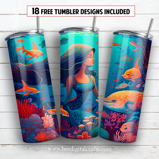 20 oz skinny tumbler sublimation design