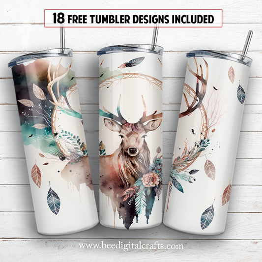 20 oz skinny tumbler sublimation design