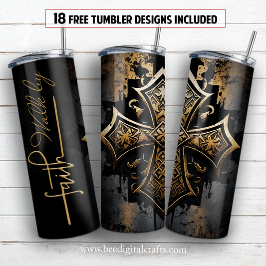 20 oz skinny tumbler sublimation design