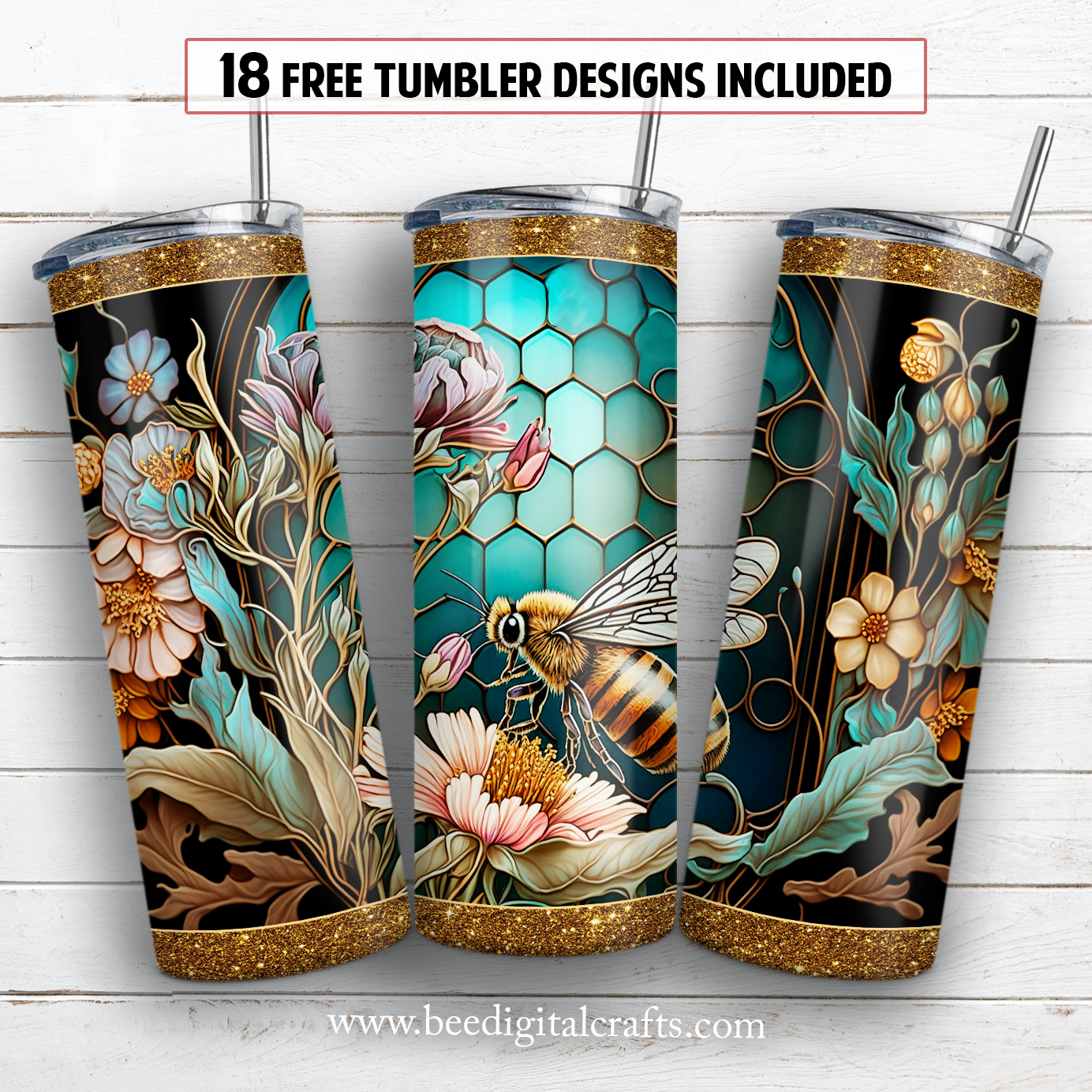 20 oz skinny tumbler sublimation design