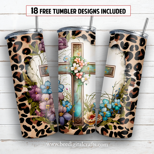 20 oz skinny tumbler sublimation design