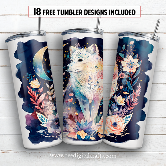 20 oz skinny tumbler sublimation design