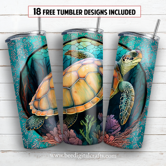 20 oz skinny tumbler sublimation design