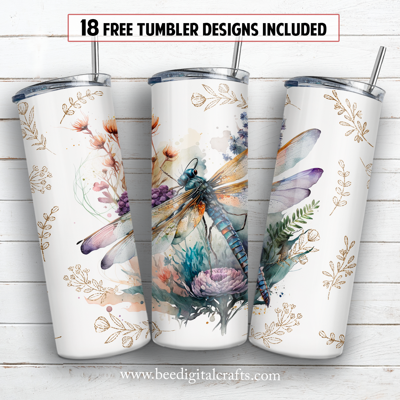 20 oz skinny tumbler sublimation design