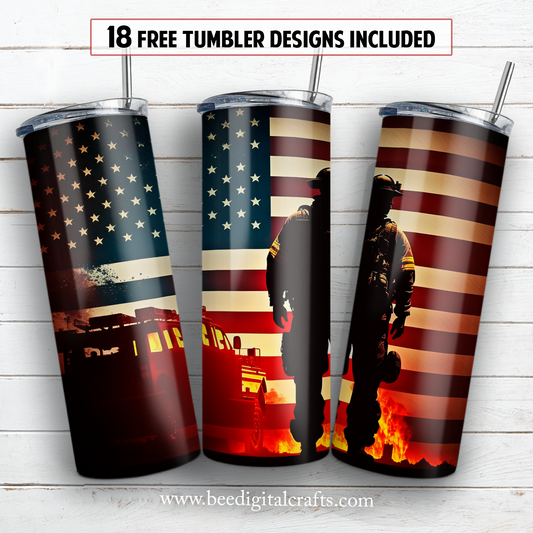 20 oz skinny tumbler sublimation design