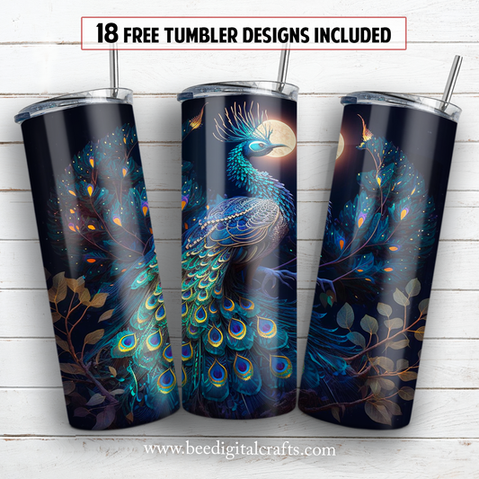 20 oz skinny tumbler sublimation design