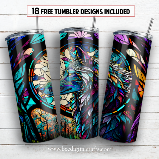 20 oz skinny tumbler sublimation design