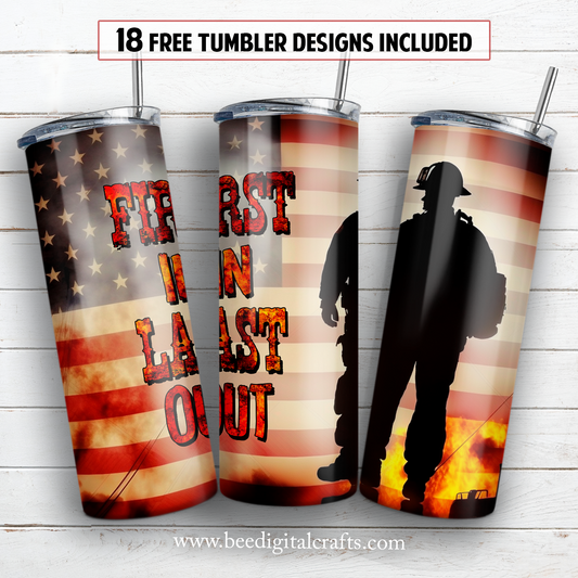 20 oz skinny tumbler sublimation design