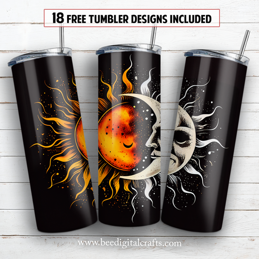 20 oz skinny tumbler sublimation design