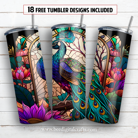 20 oz skinny tumbler sublimation design