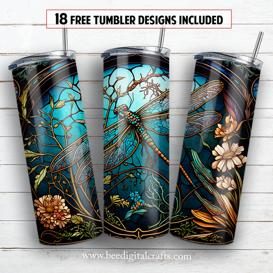 20 oz skinny tumbler sublimation design