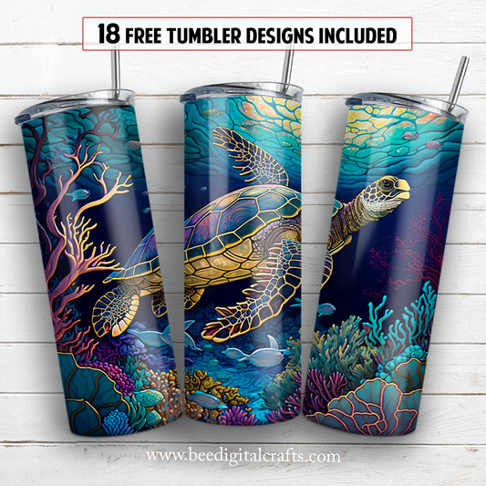 20 oz skinny tumbler sublimation design