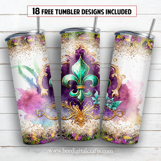 20 oz skinny tumbler sublimation design