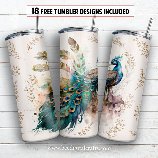 20 oz skinny tumbler sublimation design