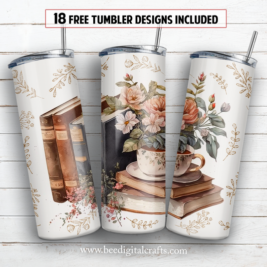 20 oz skinny tumbler sublimation design