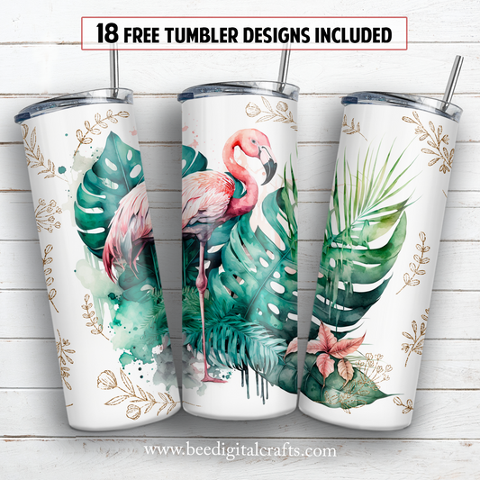 20 oz skinny tumbler sublimation design