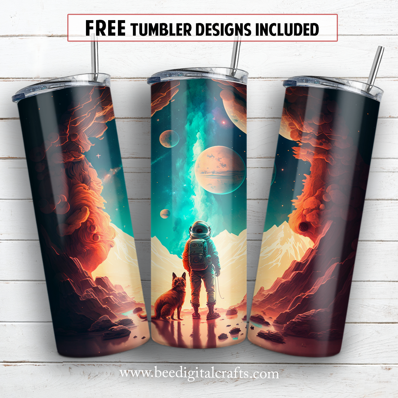 20 oz skinny tumbler sublimation design