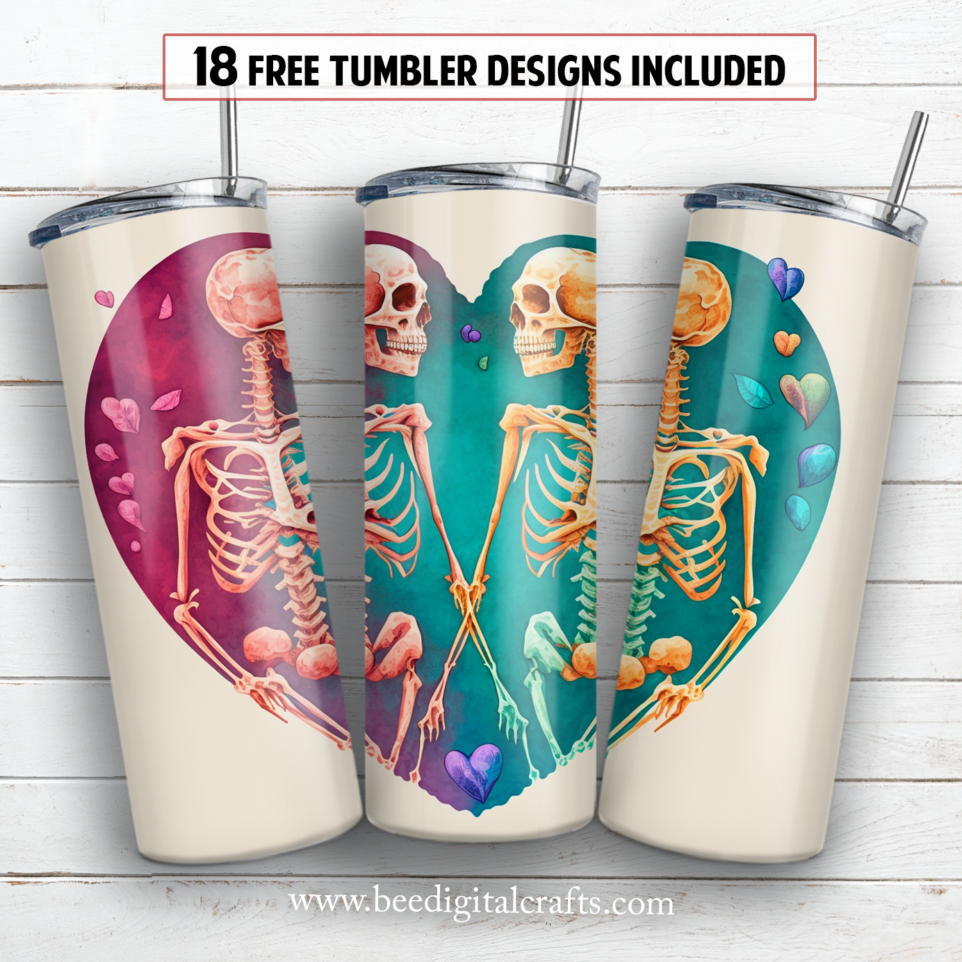 20 oz skinny tumbler sublimation design