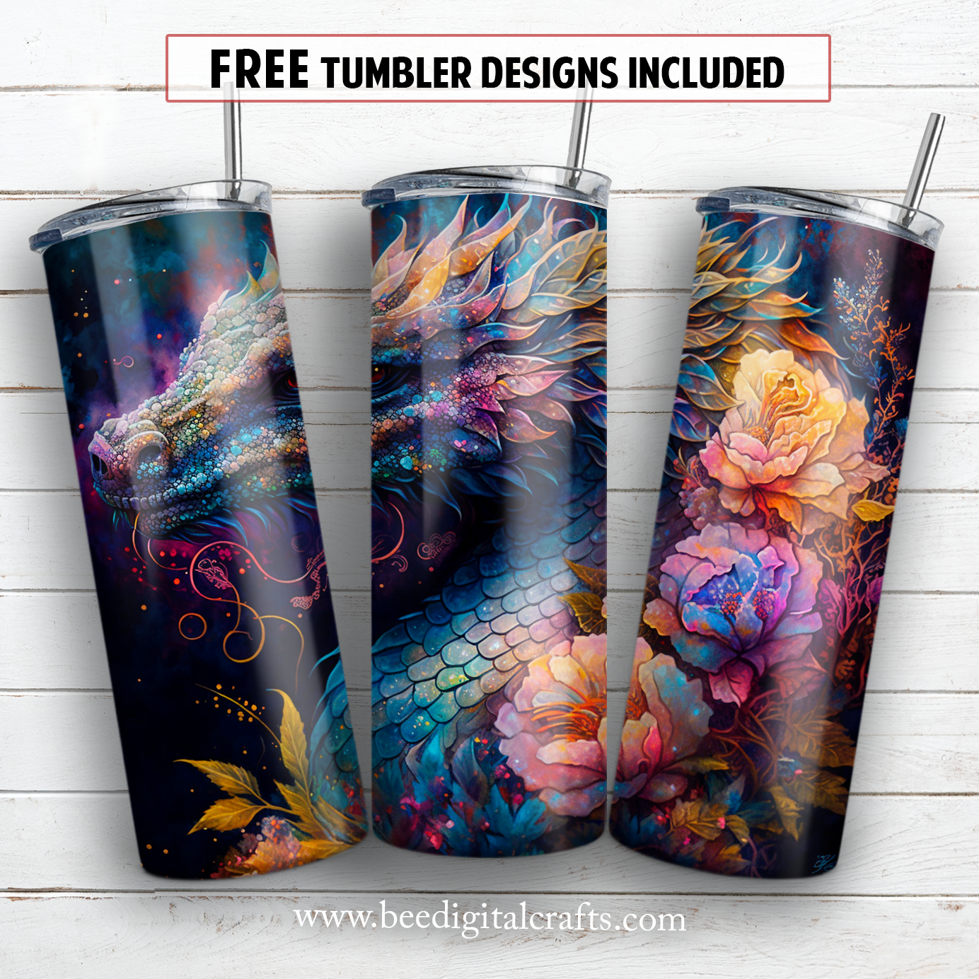 20 oz skinny tumbler sublimation design