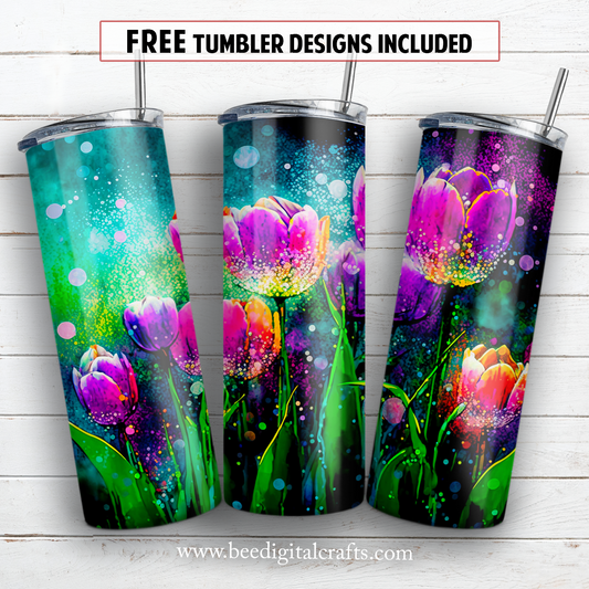 20 oz skinny tumbler sublimation design