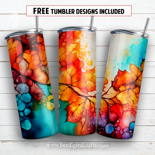 20 oz skinny tumbler sublimation design