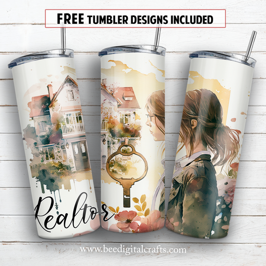 20 oz skinny tumbler sublimation design