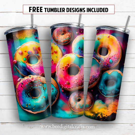 20 oz skinny tumbler sublimation design