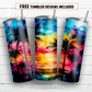 20 oz skinny tumbler sublimation design