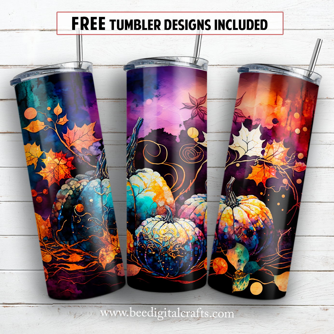 20 oz skinny tumbler sublimation design