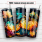 20 oz skinny tumbler sublimation design