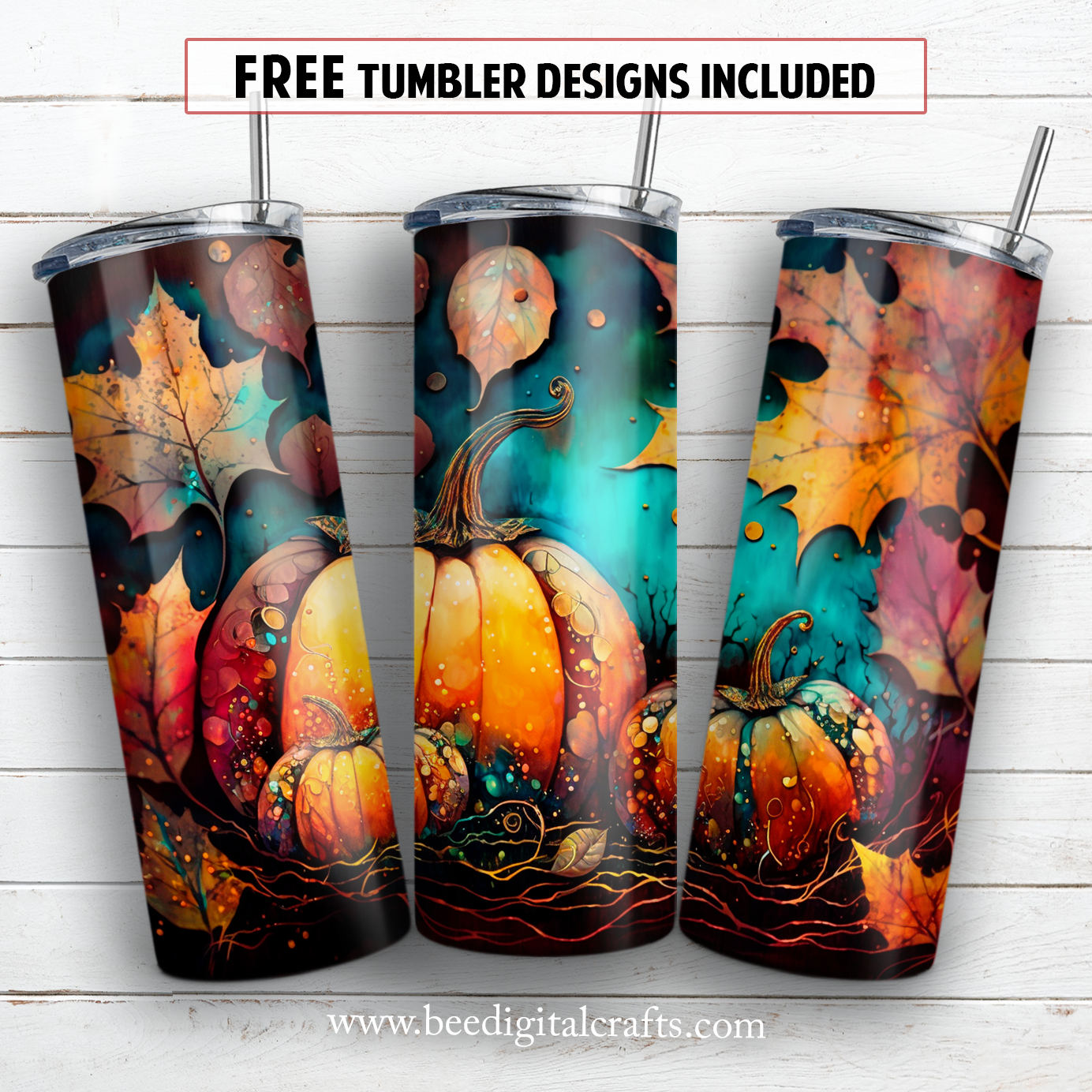 20 oz skinny tumbler sublimation design