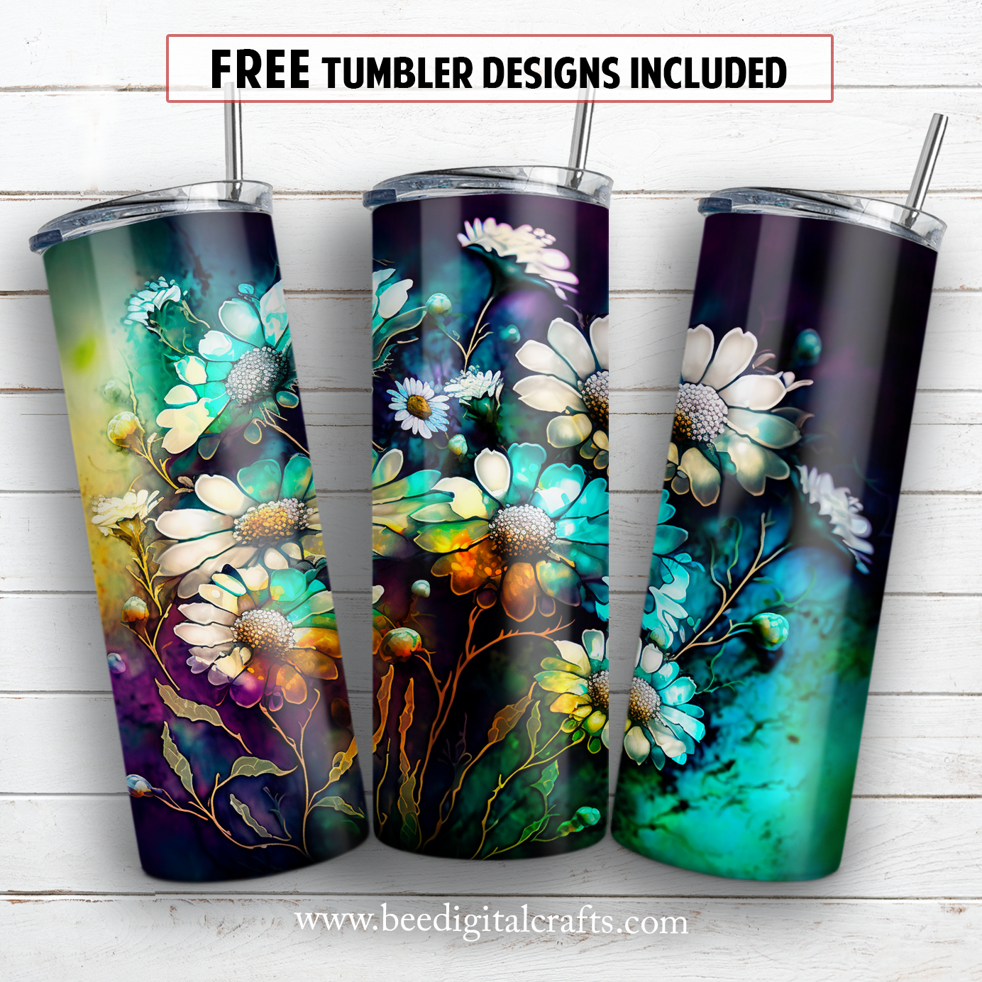 20 oz skinny tumbler sublimation design