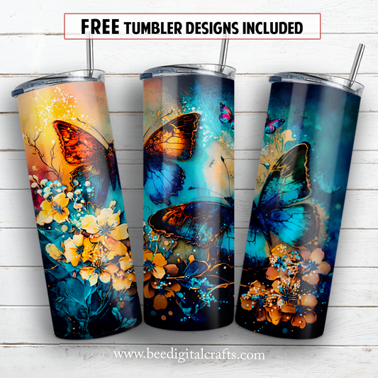 20 oz skinny tumbler sublimation design