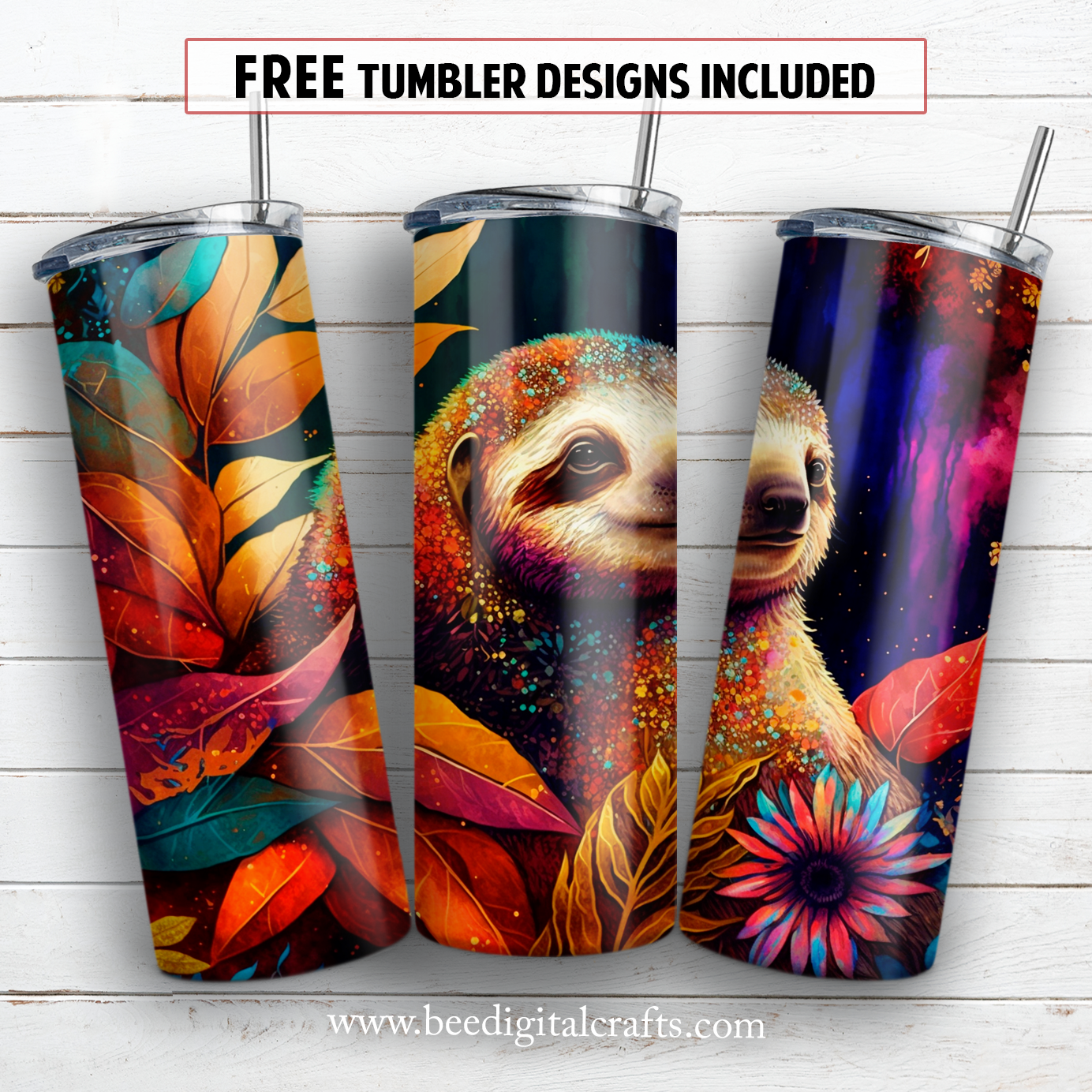 20 oz skinny tumbler sublimation design