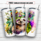 20 oz skinny tumbler sublimation design