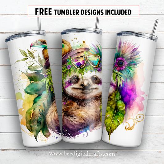 20 oz skinny tumbler sublimation design