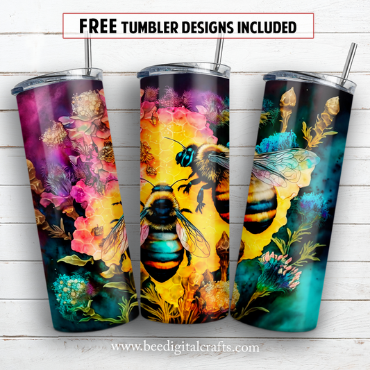 20 oz skinny tumbler sublimation design